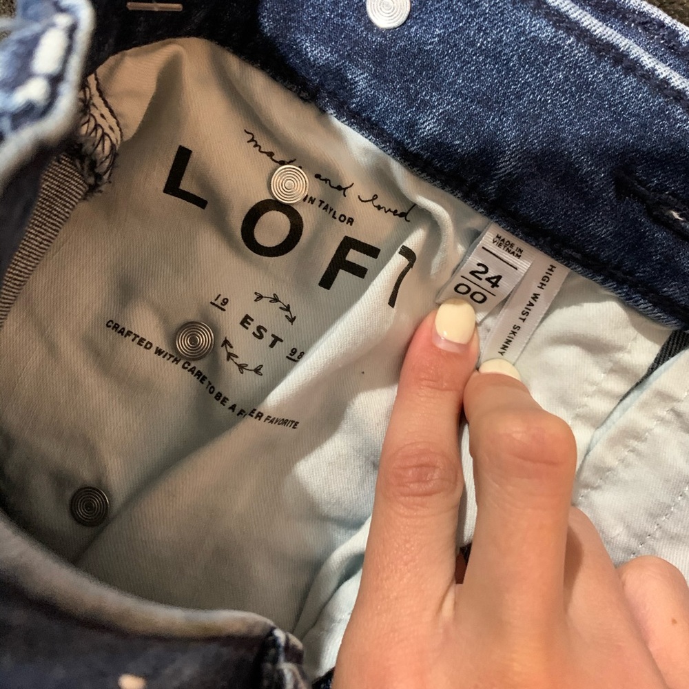 LOFT sailor skinny jeans size 24/00 - Picture 5 of 6